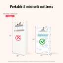 Dream On Me 2-in-1 Breathable Two-Sided 3" Portable Mini Crib Mattress, Greenguard Gold Certified, Vinyl and Breathable Fabric, White, 38x24x3 Inch