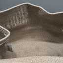 OIAHOMY 118L XXXLarge Cotton Rope Storage Basket, Oversized Blanket Basket, Used for Organizing Dirty Clothes in Living Room, Bedroom, Nursery, Dog Toy Storage Bins, 25" x 17" x 16",Brown variegated