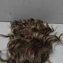 SEVENCOLORS Medium Length Brown Wigs for White Women Short Curly Brown Mixed Blonde Wig with Bangs Synthetic Hair Wavy Layered Bob Wigs