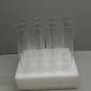 12 Pcs 2.5"W x 14"H Hurricane Glass Candle Holders - Bottomless Glass Hurricane Pillar Candle Holder Open Ended Sleeve Tube Cover for Pillar Candleholders Metal Candlestick not Included