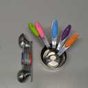 TILUCK measuring cups and magnetic measuring spoons set, stainless steel measuring cups, 6 double-sided stainless steel measuring spoons & 1 leveler (12)