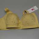 Daisy Bras for Older Women No Underwire Front Closure Comfort Senior Wireless Snap Closing Bra (Apricot)