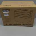 funest 4- Tier Medicine Storage Box Organizer Portable First Aid kit Box Empty with Handle, Multipurpose Medical Supply Organizer with Removable Tray, White