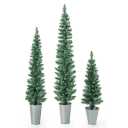 Set of 3 Potted Artificial Christmas Tree