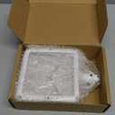 Retro Rectangle Small Wall Clock, Battery Operated Silent White Vintage Decor Wall Clocks, Antique Old Design Style, for Farmhouse,Kitchen,Bedroom,Bathroom White Rectangle