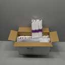 Hioasis 175pcs Clear and Purple Plates - Purple Party Plates for 25 Guest, Include 50 Heavy-duty Plates(20% Thicker Than Standard), 25 Pre Rolled Gold Plastic Silverware Set, 25 Cups