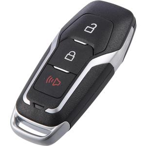 M3N-A2C31243800 Car Key Fob Shell 3 Button Remote Control Key Case Shell Keyless Entry Housing Replacement Black for Ford Explorer 2016-2017 Auto Replacement Parts