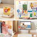 HTVRONT Printable Vinyl Sticker Paper, 100 Sheets Glossy Waterproof Sticker Paper For Inkjet Printer & Laser Printer, Dries Quickly-Standard Letter Size 8.5"X11"