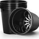 OUPSAUI 2/3/5/10 Gallon Pots for Plants, Sturdy Plastic Nursery Pots with Drainage Holes, Plant Pots for Seedlings, Vegetables, Succulents, Cuttings