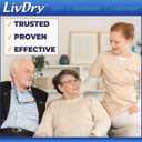 LivDry High Absorbency Pad Insert for Incontinence Briefs and Adult Diapers, Women and Men, Hyper 1200 (30 Count)