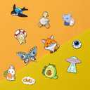 20/30/50/80 Mixed Enamel Brooch Bulk Set,Lapel Badges, Cartoon Plant Enamel Pin Sets, Funny Button Pins Jewelry for Backpack Cloths Hats Jacket Decoration