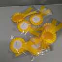 12 Pieces Blank Award Ribbon Prize 1st Place Rosette Medal Winner Victory Recognition Participation Ribbon for Competition Sport Event School Contest(Yellow)