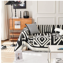 HANDONTIME Boho Sofa Covers for Dogs Black Couch Sofa Covers for 3 Cushion Couch Sofa Beige Chenille Sofa Slipcover Washable Sectional l Shaped Covers Pets Protector Furniture Covers, 91" X118