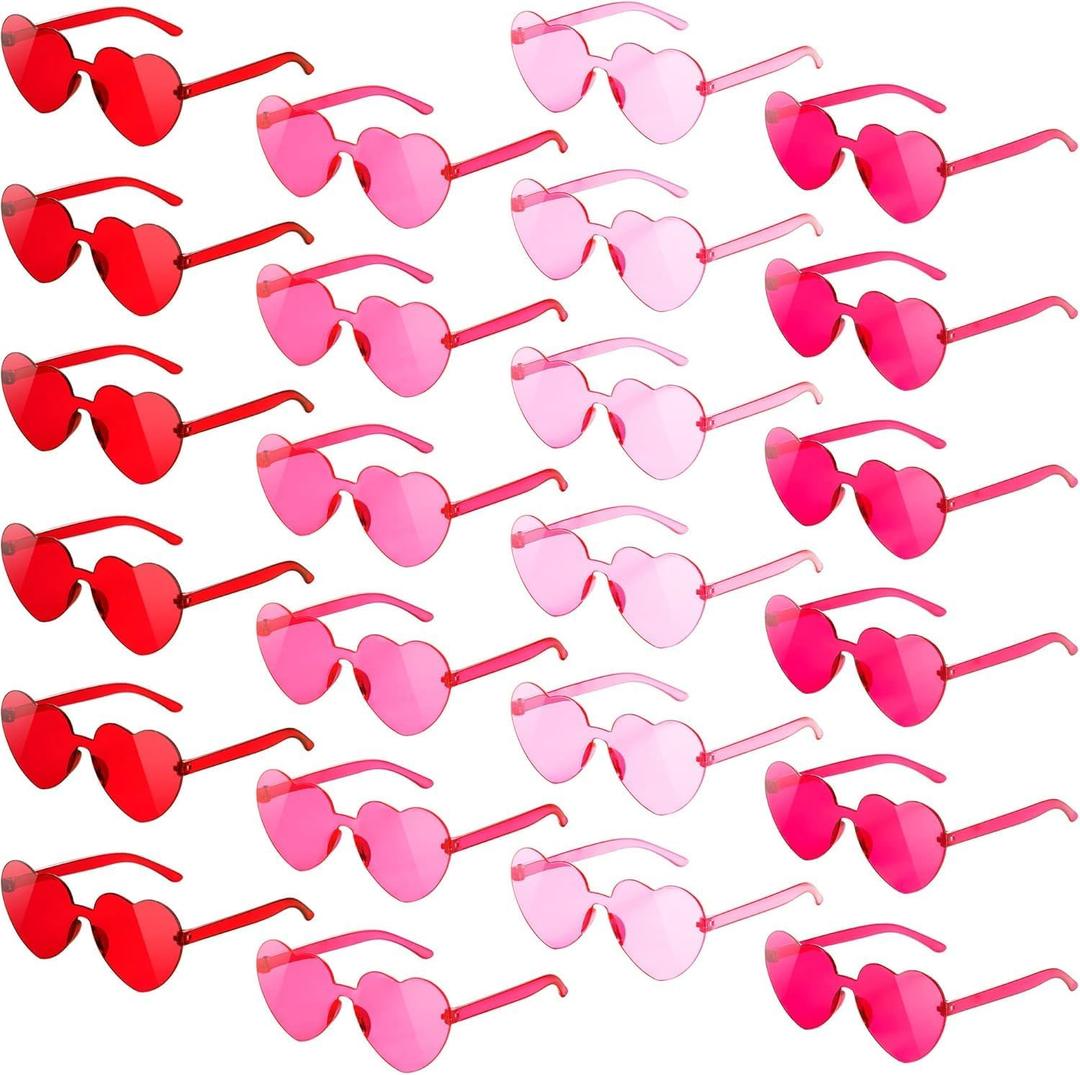 SCIONE Kids Heart Sunglasses Gift Sunglasses , 24Pack Party Favors Heart Sunglasses for Kid Boy Girl - Glasses Colorful Birthday Party Supplies, Beach, Pool Party Favors, Goodie Bag Stuffer