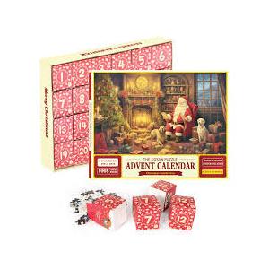 2024 Advent Calendar Puzzle-1008Pcs Christmas Advent Puzzle,Advent Calendar Family Games for Adults and Kids 2 Pack