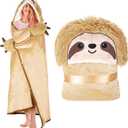 Sloth Wearable Hooded Blanket for Adults  Super Soft Warm Cozy Plush Flannel Fleece Throw & Sherpa Hoodie Cloak Wrap - Sloth Gifts for Women Adults Girls and Kids