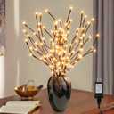 PEIDUO Lighted Willow Branches 30Inch 120 LED Twig Lights, 6PK Tree Branch Pathway Light for Holiday Xmas Decorations Indoor Outdoor Stake Lights