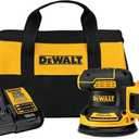 DEWALT 20V MAX Orbital Sander Cordless, 5-Inch Sander Tool, 2.Ah, 8,000-12,000 OPM, Variable Speed Dial, Storage Bag, Battery and Charger Included (DCW210D1)