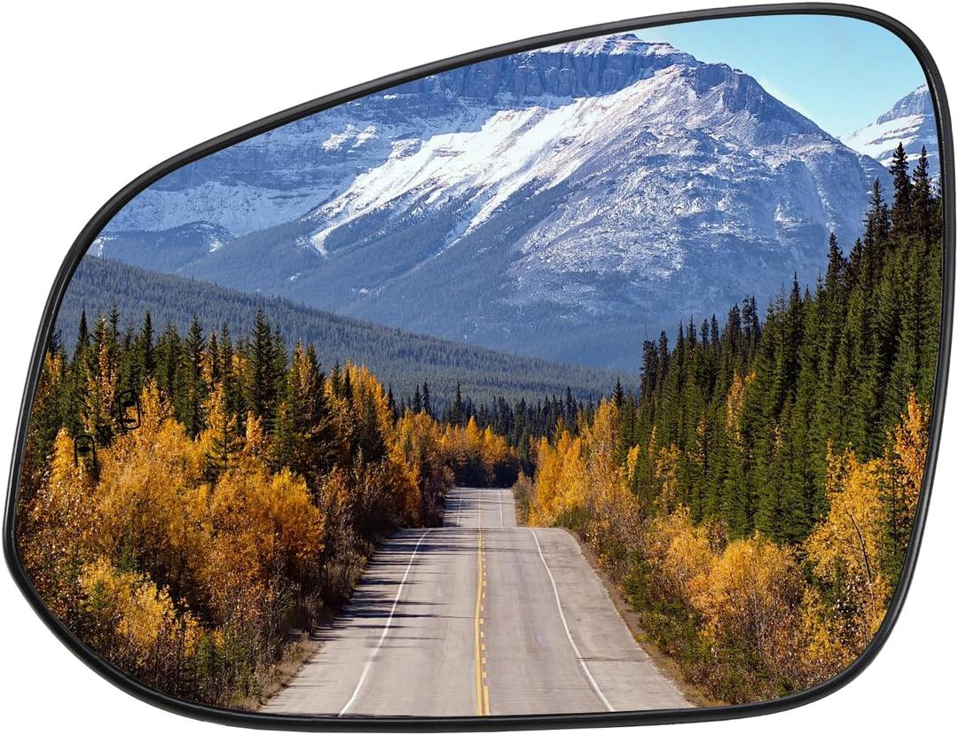 Driver Side Mirror Replacement for Toyota Highlander 2014 2015 2016 2017 2018 2019 - Left Side Mirror Glass, Rear View Mirrors Glass with Power Heated & Blind Spot