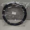 Black Car Steering Wheel Cover Compatible with Honda, Nappa Premium Leather Carbon Fiber Texture Automotive Steering Wheel Cover Fits Honda Accord, Civic, CRV, Fit, Odyssey, Pilot (Standard (For 14.5-15 Inch Steering Wheel))