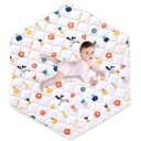 Premium Foam Baby Hexagon Mat 52" X 45", Thick One-Piece Crawling Mat, Odorless BabyMat Floor Mat, Non-Slip Cushioned Baby Playmat for Infants,Babies,Toddlers. Machine Washable for Easy Care
