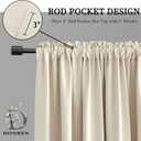 DONREN Cream Beige 20 Inch Length Short RV Curtains for Camper Kitchen Room Darkening Small Window Curtain Tiers for Nursery Bathroom Loft 24 Wide by 20 Long Set of 2 Panels