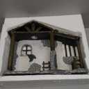 Fovths 14 Inch Decorated Nativity Stable Lighted Tabletop Ornaments with LED Lights for Christmas