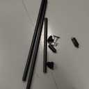 Tension Curtain Rod 51-168 In (4.25-14 Ft), Extra Long Outdoor Curtain Rod for Patio, Shower Curtain Rod No Drilling, Heavy Duty Adjustable Spring Tension Rod for Bathroom, Window, Black