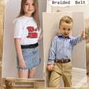 Kajeer Kids Belt for Boy Stretch Pin Buckle Elastic Woven Casual Toddler Youth Belt