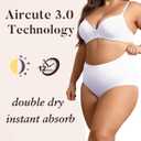 AIRCUTE Washable Urinary Incontinence Protective Underwear for Women Leak Proof Absorbent Reusable Panties 60ML 1 Pack (White, Large)