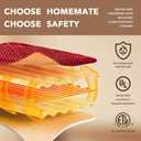 Homemate Heated Blanket Electric Throw - 50"x60" Heating Blanket Throw 1/2/4/6/8 Hours Auto-Off 10 Heat Levels Over-Heat Protection Soft Flannel Sherpa ETL Certification (Red (Striped))