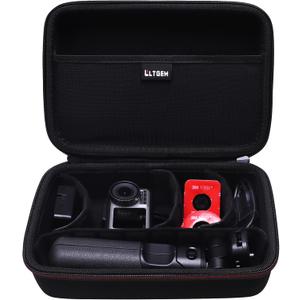 LTGEM Action Camera Case Compatible with GoPro Hero 13/12 / 11/10 / 9/8 / 7/6 / 5 / Go Pro MAX2 / MAX Action Camera, Accessories Carrying Storage Bag (Moveable Dividers)