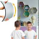 Unbreakable Acrylic Full Length Mirror for Wall Mounted, Full Body Mirror for Kids, Plastic Safe Shatterproof, Extra Thick 1/8", 12" x 12" x 4 PCS, Workout Mirrors for Home Gym, Bedroom Over The Door