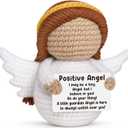 Christian Gifts for Teen Girls, Positive Guardian Angel Crochet, Graduation Good Luck Religious Mothers Day Mom Present for Nurse Teacher, First Holy Communion Get Well Soon Anxiety Relief