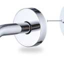 6 Inch Shower Arm with Flange and Stabilizer Bracket, Wall Mounted Shower Pipe Arm 304 Stainless Steel For Fixed Shower Head & Handheld Showerhead, Chrome