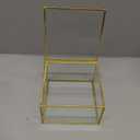 Vintage Square Gold Keepsake Box - Home Decor Organizer Box With Lid, Ideal for Jewelry, Trinkets and Accent Decor