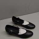 So Danca - Celine Character Shoes, 1.5" Heel, Leather Sole, Dance Shoes for Women, Ballroom, Salsa, Tango - Celine CH50 (Black 9 1/2)