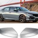 1 Pair Glossy Grey Side Mirror Cover Cap Housing Compatible with Honda Civic 2016-2019 2020 2021 Honda Insight 2019-2021, Direct Replacement, 10-12 inches in length and 4-5 inches in width