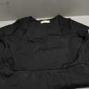 QINSEN Womens Square Neck Tennis Dress Short Sleeve Built in Shorts Golf Athletic Dress with Pockets (X-Large, Black)