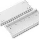 H60 Aluminum Keyboard Case,60% Customized Mechanical Gaming Keyboard Housing Compatible with Woot60HE/MADLIONS MAD 60 HE 61Keys Compact Barebones Keyboards DIY (White)