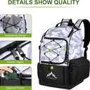 Himal Outdoors Disc Golf Bag with 30+ Disc Capacity, Durable Disc Golf Backpack for Men Multiple Storage Pockets (Camouflage)