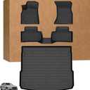 Floor Mats & Cargo Mat for Audi Q5 & SQ5 2018 2019 2020 2021 2022 2023 2024 2025, Waterproof Anti-Slip, TPE Q5 Floor Mats 1st & 2nd Row Summer Winter Non-Slip Cargo Liner