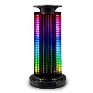Voice Activated Pickup RGB Music Rhythm Light, Rechargeable 360° Luminescence Smart RGB Table Lamp with Crystal Glass Lampshade,Desk Lamp Night Light for Home Office Living Room Decor