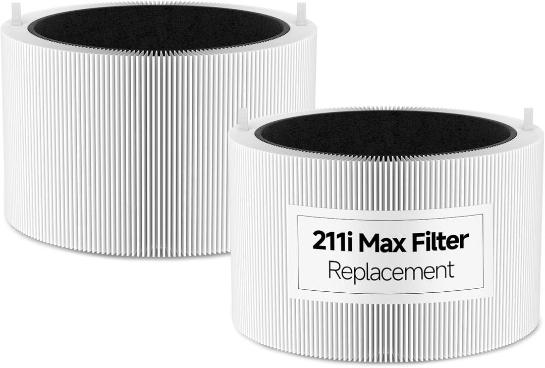 2-Pack Blue Pure 211i Max Replacement Filter Compatible with Blueair 211i Max Air Purifier, 3-IN-1 Ture H13 HEPA & Activated Carbon Replacement Filter, Compared part #F2MAX