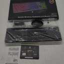 Wireless Keyboard and Mouse Combo - RGB Backlit, Rechargeable & Light Up Letters, Full-Size, Ergonomic Tilt Angle, Sleep Mode, 2.4GHz Quiet Keyboard Mouse for Mac, Windows, Laptop, PC (Black)