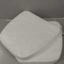 AAAAAcessories D-Shaped Chair Cushions, 2" Thick Dining Chair Pads with Ties and Removable, Machine-Washable Cover, 17" x 16", Set of 2, Natural Linen