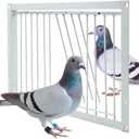 Junniu 11.8in/30cm Pigeon Cage Door One Way Entrance Door Bird T Trap Birdcage Iron Wire Trap Door for Racing Pigeon Bird Cage Breeding Supply 11.8in (30cm)
