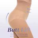 MANZI Run Resistant Control Top Panty Hose Opaque Tights (L)