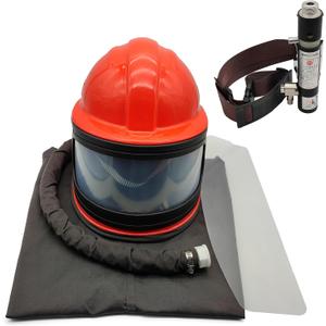 Sandblaster Helmet Safe Air Feed Sand Blast Helmet Shoulder Protective Sand Blast Hood Protector Sandblaster Thermostat 5 Pieces Outer Lenses (Red)