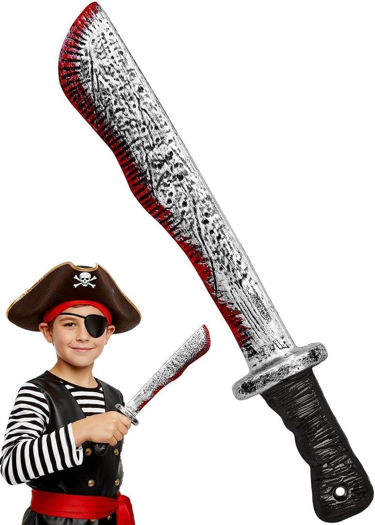 2 x Toy Knife for Kids - Safe Soft Red Blade Scary Fun Prop and Cosplay Party